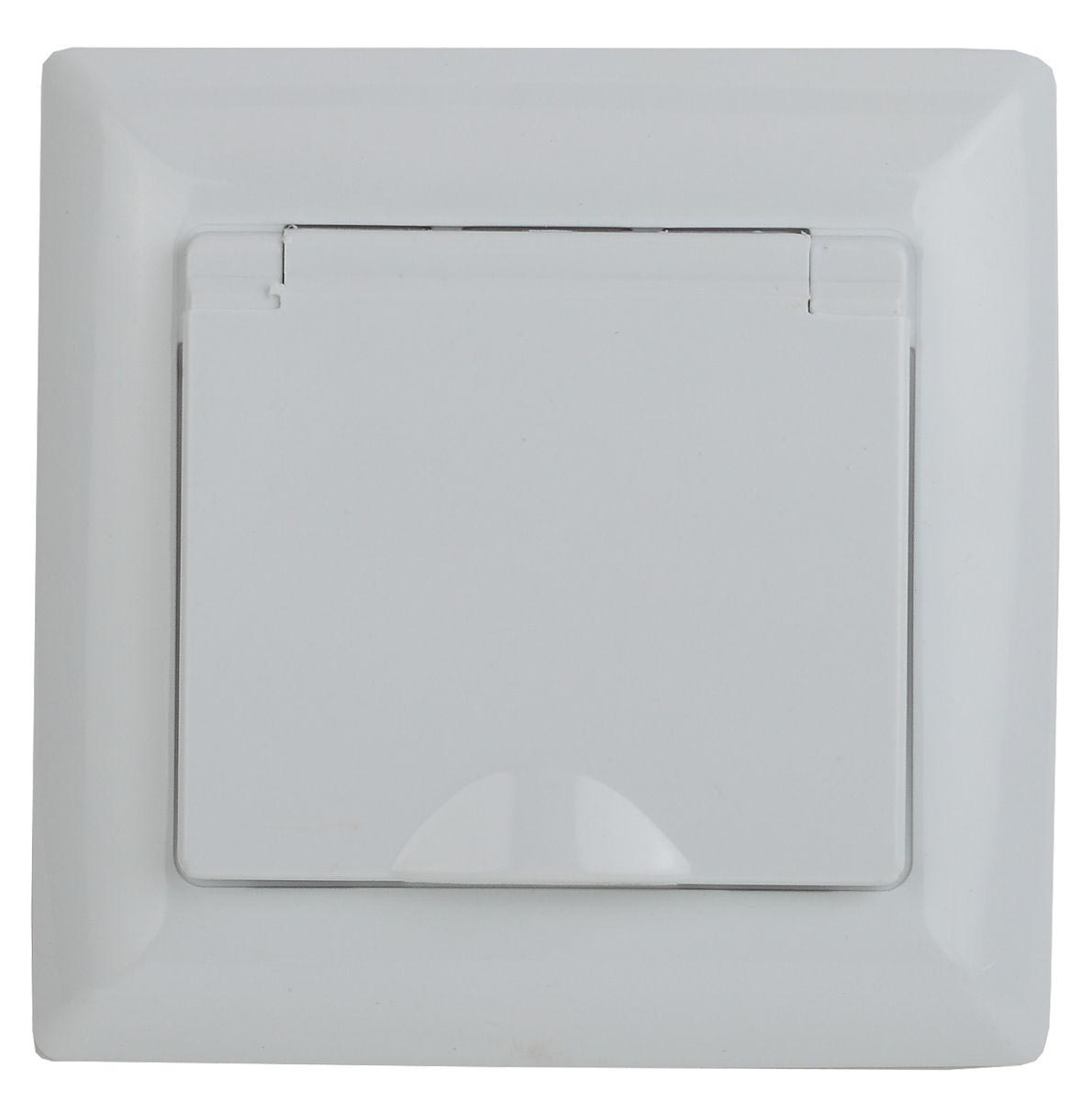 

Розетка ЭРА Intro Solo Schuko 2P+E 16A 250V с крышкой белый 4-203-01 Б0043319, 4-203-01 Solo белый