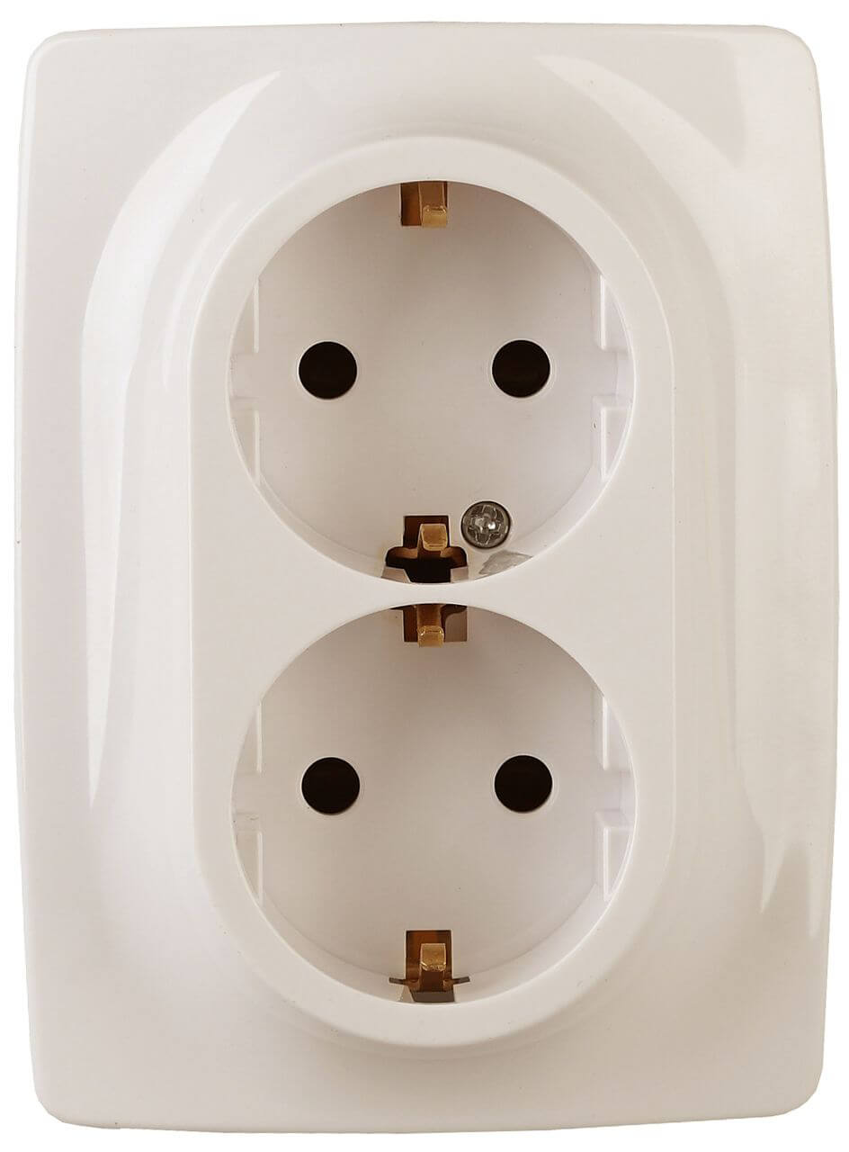 

Розетка ЭРА 12 2x2P E Schuko 16A 250V винтовой зажим 12-2116-02 Б0029239, Слоновая кость, 12-2116-02 Эра12