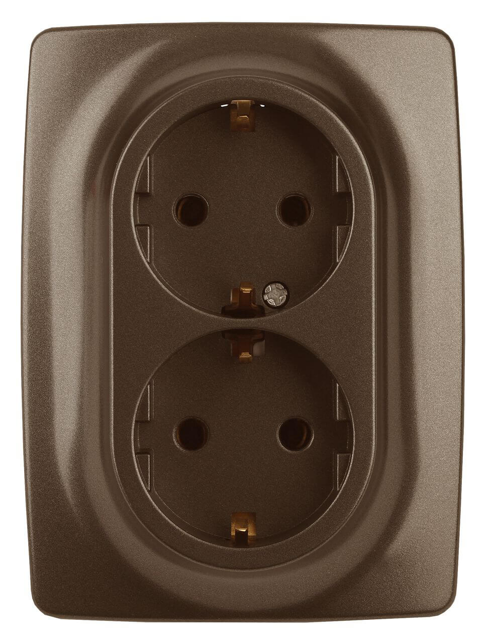 

Розетка ЭРА 12 2x2P E Schuko 16A 250V 12-2106-13 Б0031235, Бронза, 12-2106-13 Эра12