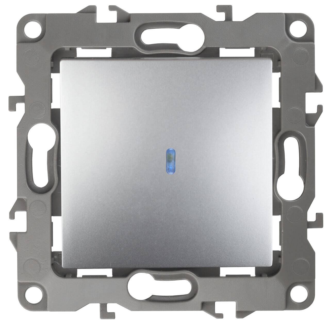 

Выключатель одноклавишный с подсветкой ЭРА 12 10AX 250V 12-1102-03 Б0014635, Серый, 12-1102-03 Эра12