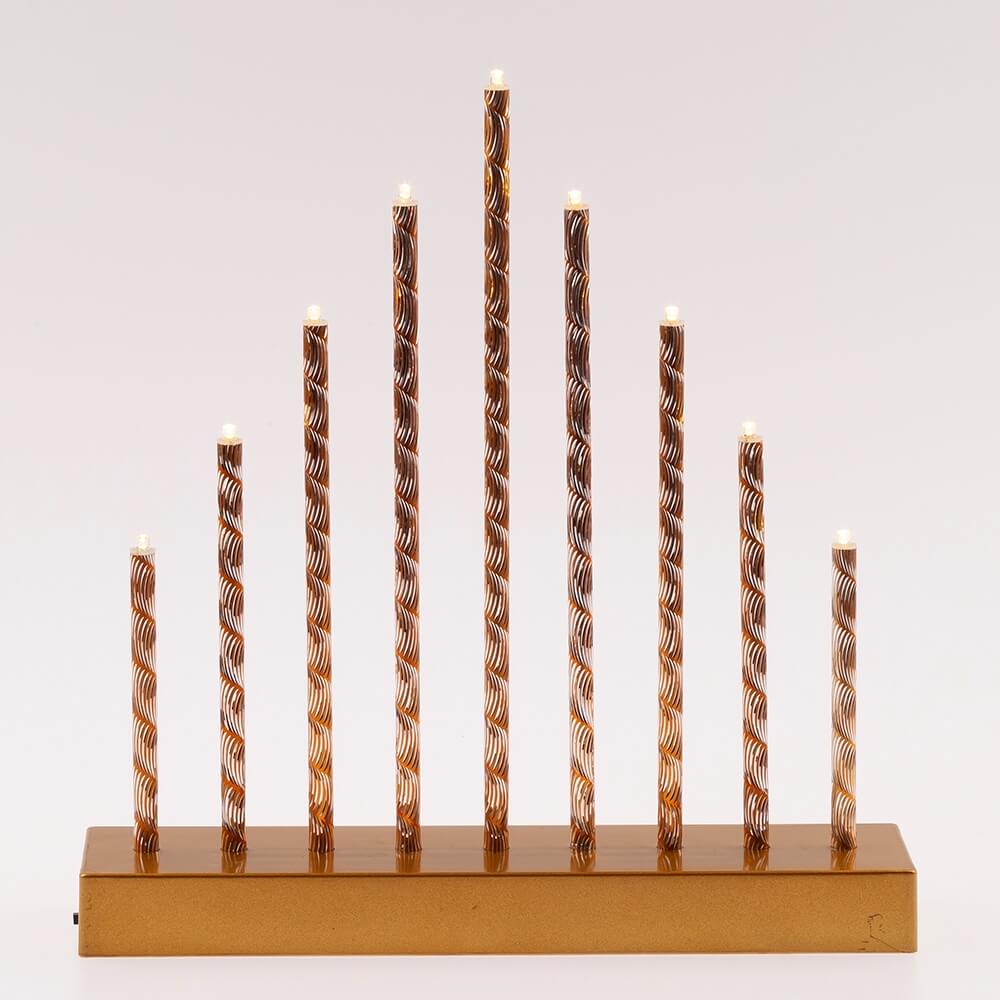 

Светодиодная новогодняя фигура ЭРА ENGS-09 Свечи 9 LED Б0051935, Золотой, ENGS-09