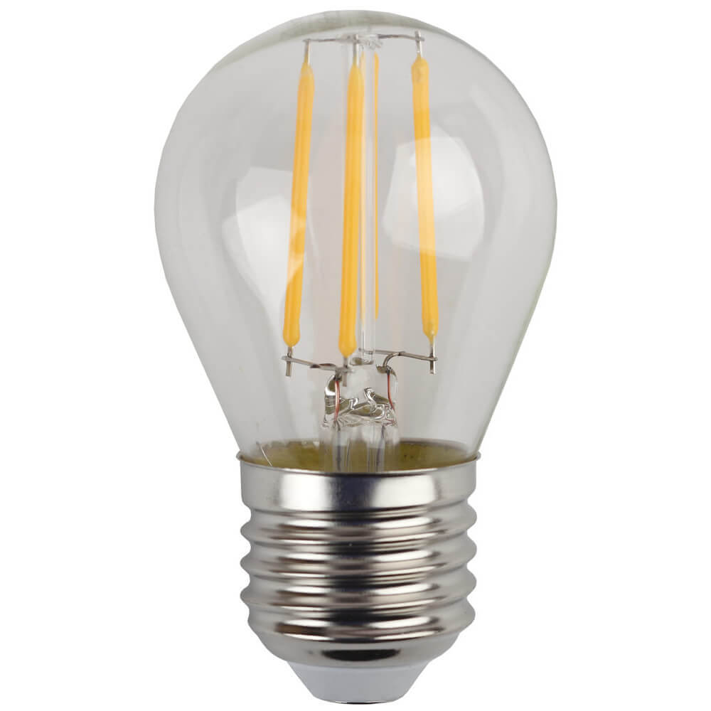 

Лампа светодиодная филаментная ЭРА E27 7W 4000K прозрачная F-LED P45-7W-840-E27 Б0027949, F-LED P45-7W-840-E27 F-LED P45