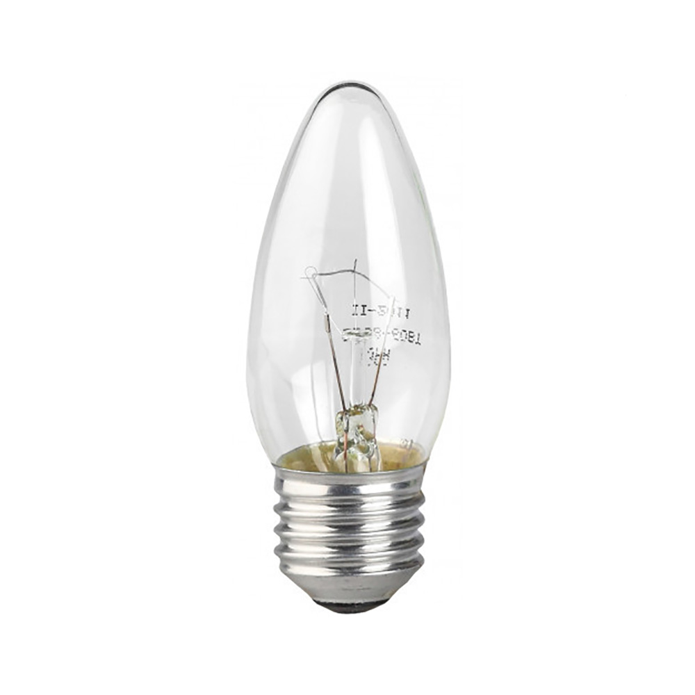 

Лампа накаливания ЭРА E27 40W 2700K прозрачная ДС 40-230-E27-CL Б0039128, ДС 40-230-E27-CL