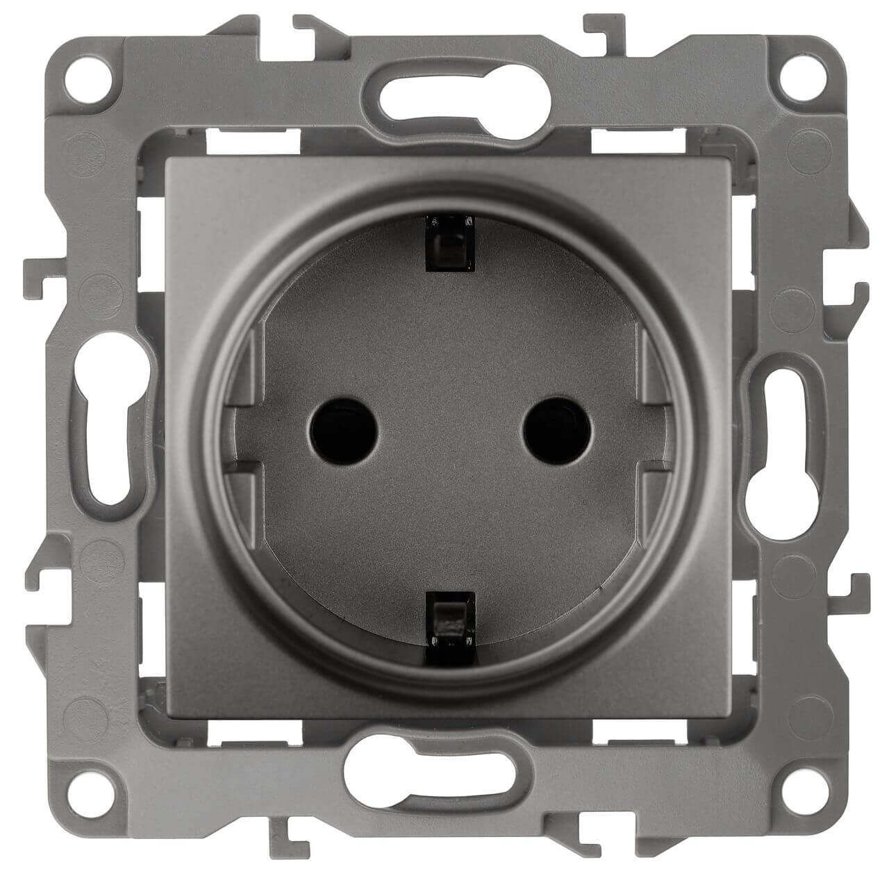 

Розетка ЭРА 12 2P E Schuko 16A 250V 12-2101-12 Б0019319, Графит, 12-2101-12 Эра12