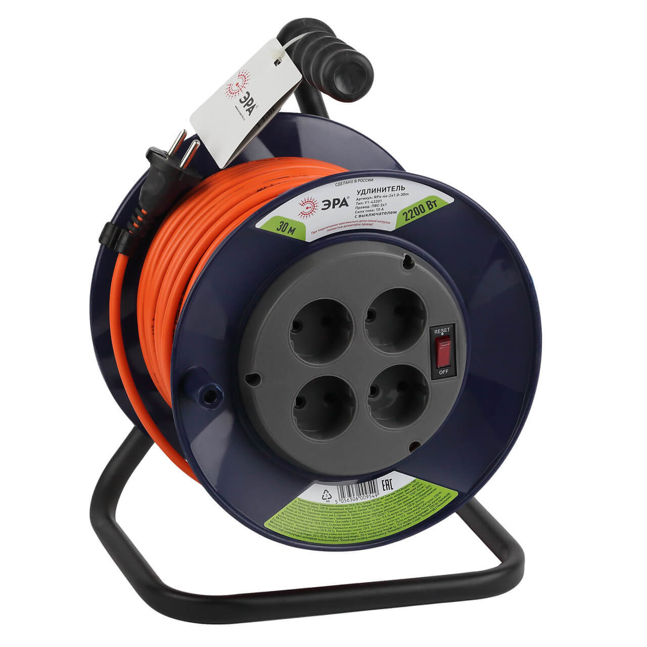 

Удлинитель силовой ЭРА RPx-4s-2x1.0-30m Б0046843, Оранжевый, RPx-4s-2x1.0-30m RPx