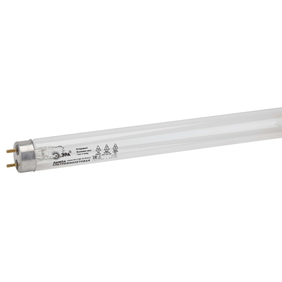 

Лампа ультрафиолетовая бактерицидная ЭРА UV-С ДБ 15 Т8 G13 Б0048972, Прозрачный, UV-С ДБ 15 Т8 G13 Profi green light