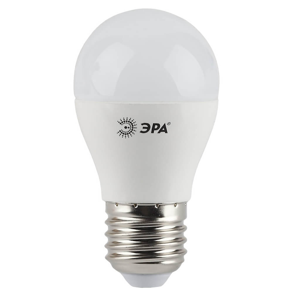 

Лампа светодиодная ЭРА E27 7W 4000K матовая LED P45-7W-840-E27 Б0020554, LED P45-7W-840-E27 LED P45