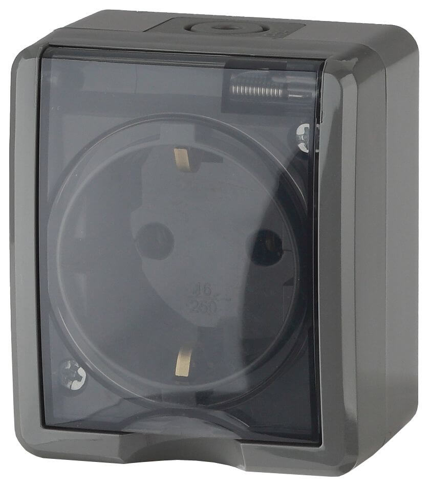

Розетка ЭРА Эксперт 2P E IP54 со шторками 16A 250V 11-2402-03 Б0020715, Серый, 11-2402-03 Эксперт