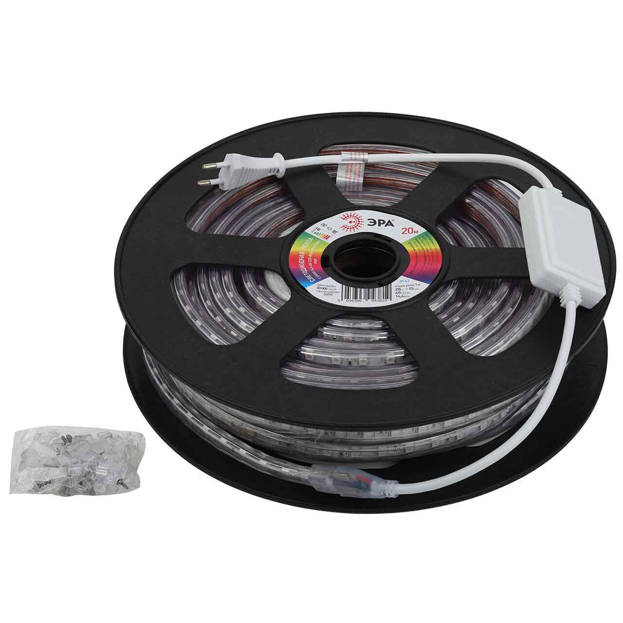 

Светодиодная влагозащищенная лента ЭРА 14,4W/m 60LED/m 5050SMD RGB 20M LS5050-14,4-60-220-RGB-IP67-20m Б0043097, Белый, LS5050-14,4-60-220-RGB-IP67-20m