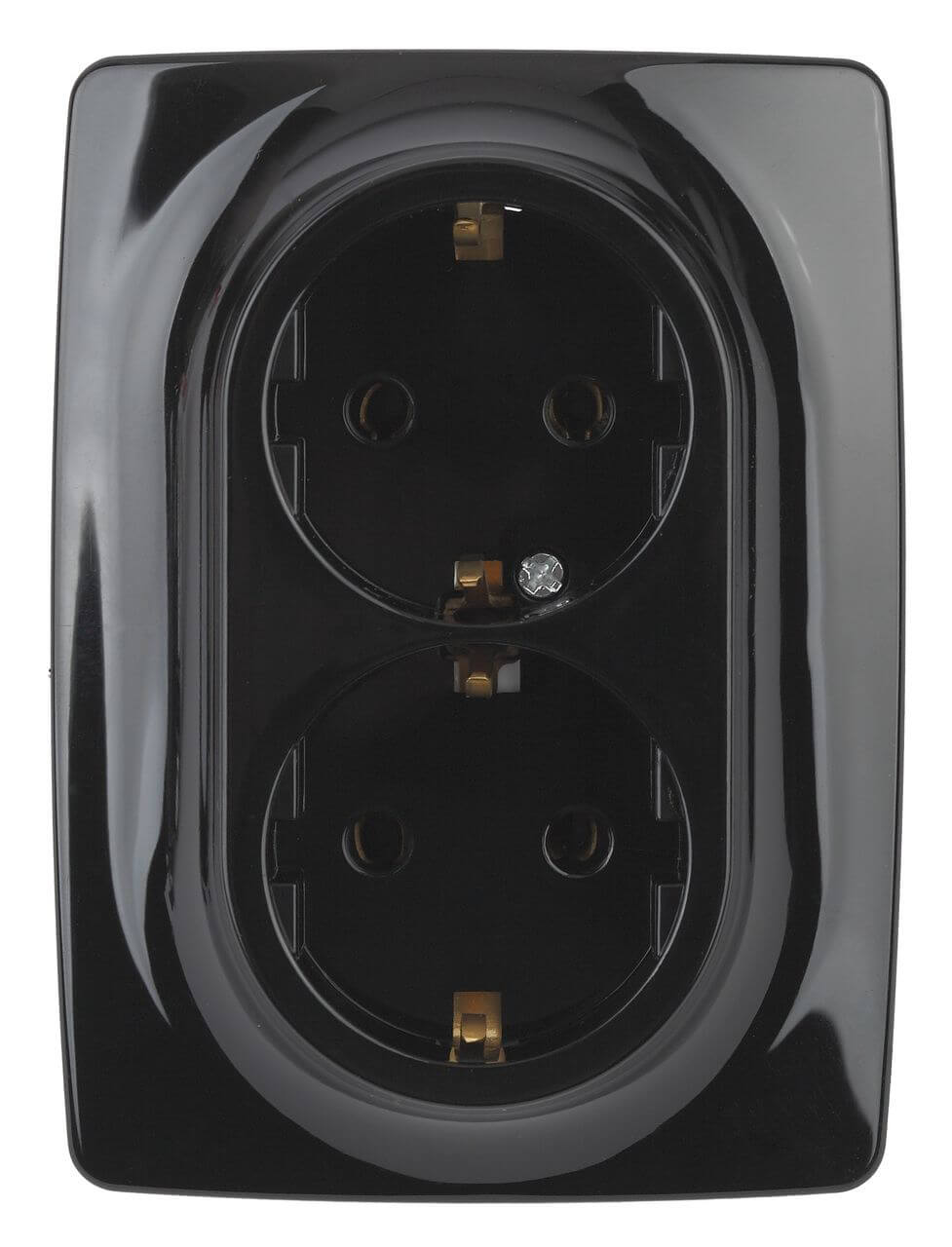 

Розетка ЭРА 12 2x2P E Schuko 16A 250V 12-2106-06 Б0031233, Черный, 12-2106-06 Эра12