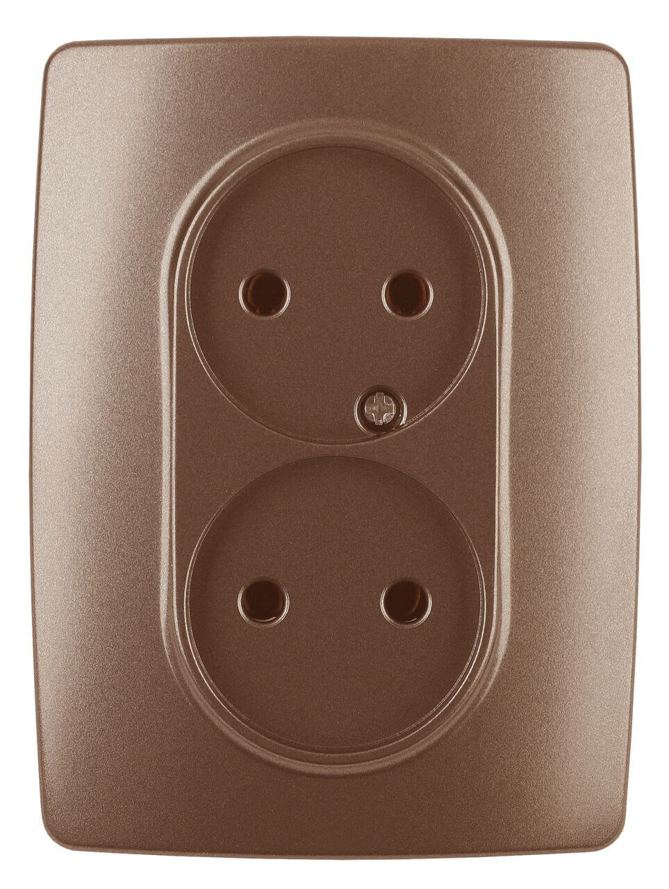 

Розетка ЭРА 12 2x2P 16A 250V 12-2107-14 Б0031246, Медь, 12-2107-14 Эра12