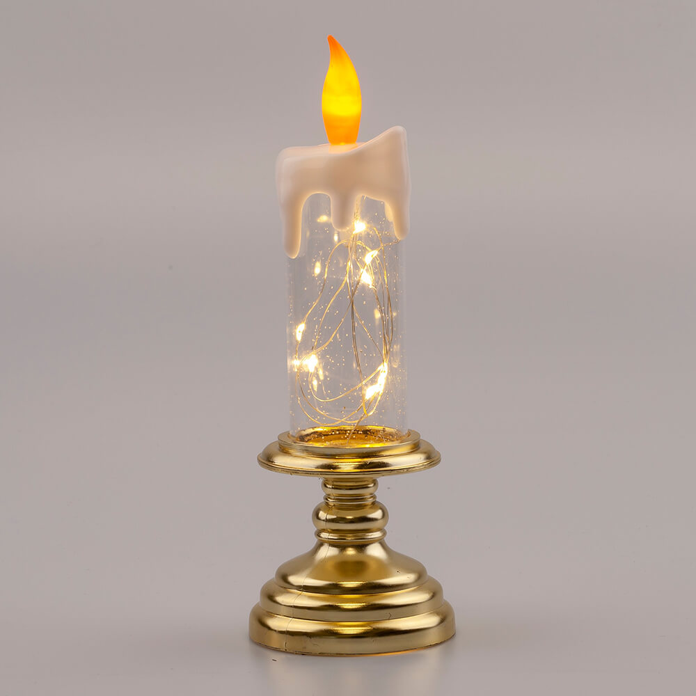 

Светодиодная новогодняя фигура ЭРА EGNDS-03 Свеча 10 LED Б0051934, Золотой, EGNDS-03
