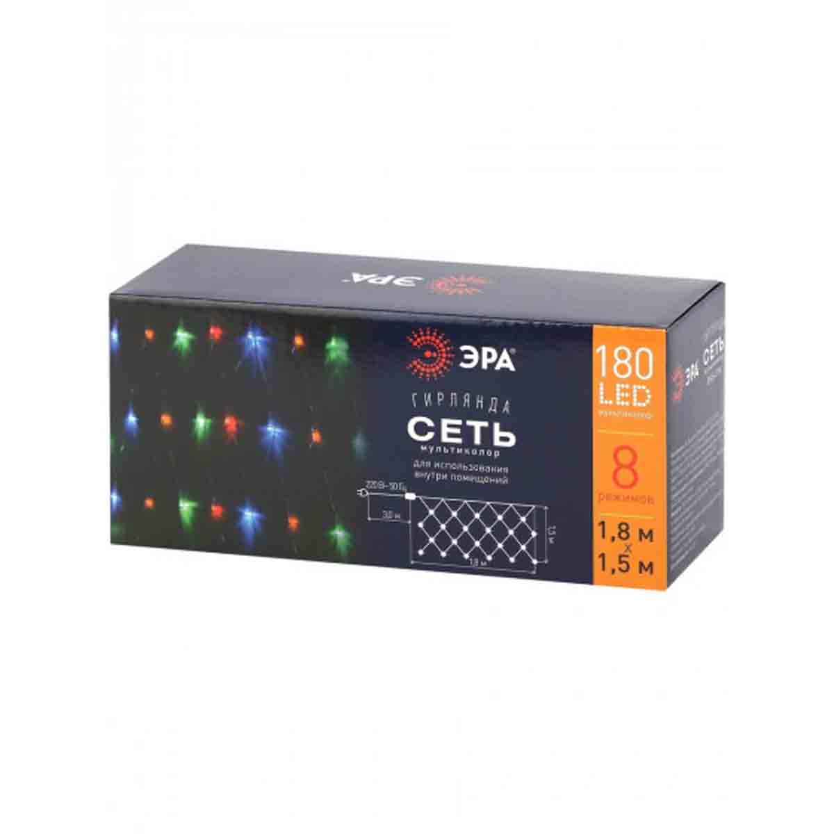 

Светодиодная гирлянда ЭРА сеть 220V разноцветный ENIS-01M Б0041901, ENIS-01M