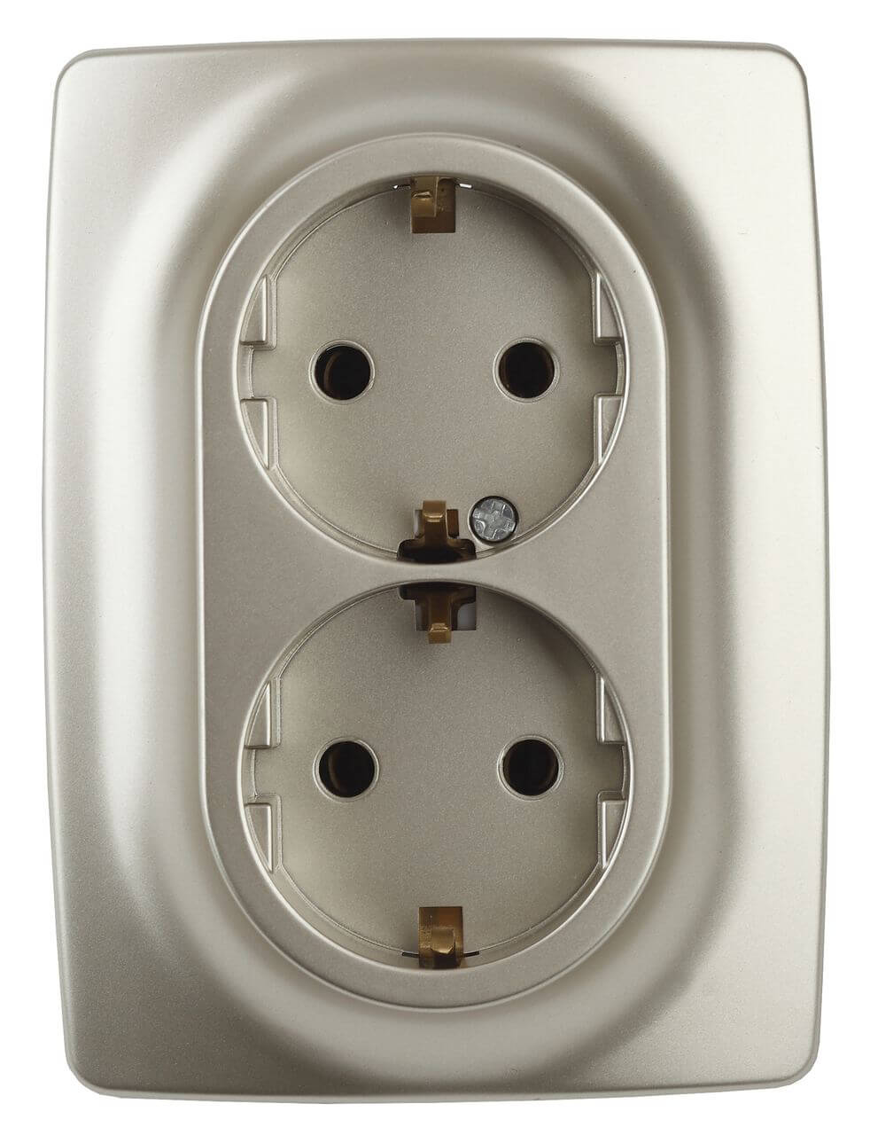 

Розетка ЭРА 12 2x2P E Schuko 16A 250V 12-2106-04 Б0031231, Шампань, 12-2106-04 Эра12