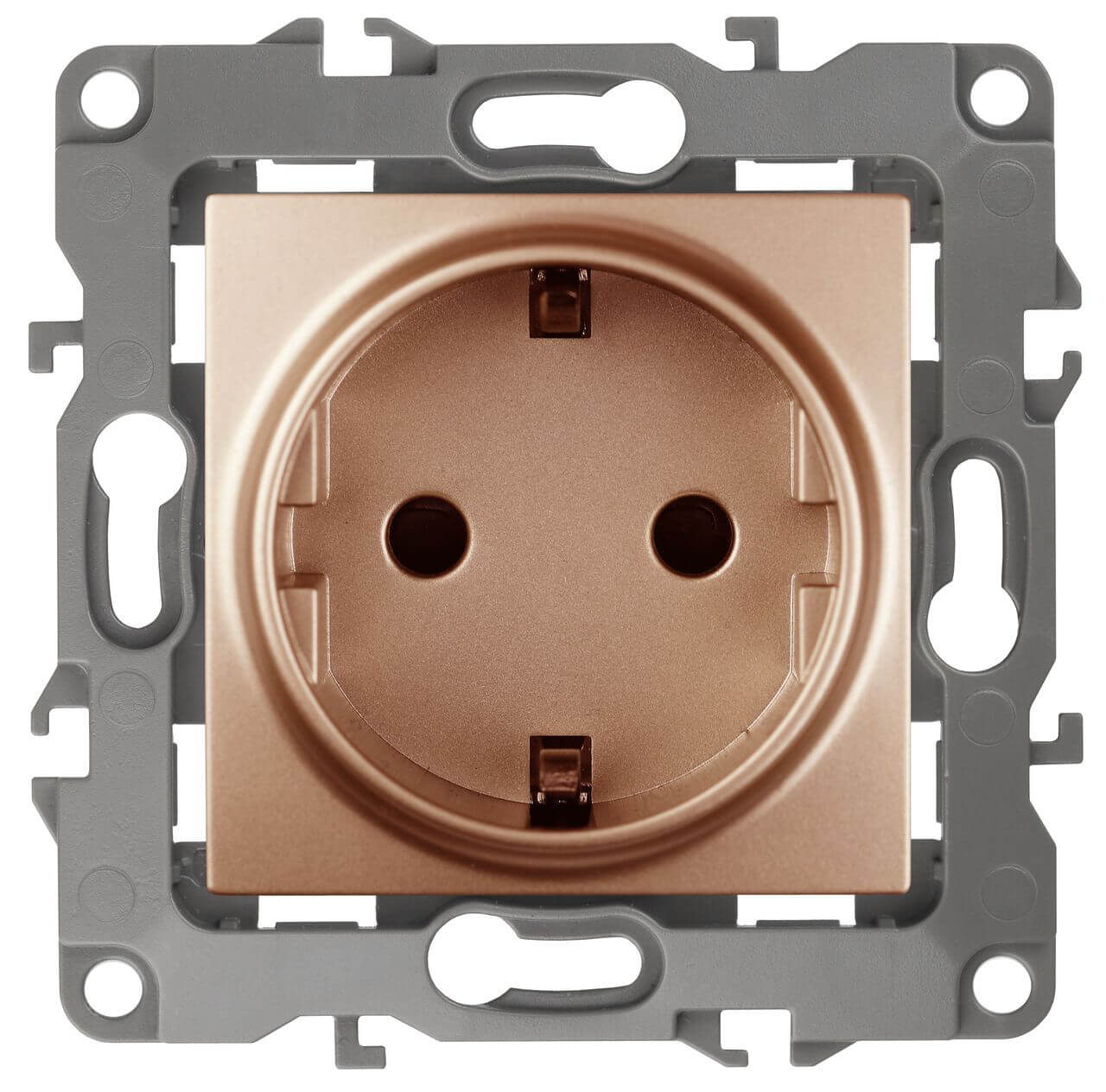 

Розетка ЭРА 12 2P E Schuko 16A 250V 12-2001-14 Б0019309, Медь, 12-2001-14 Эра12