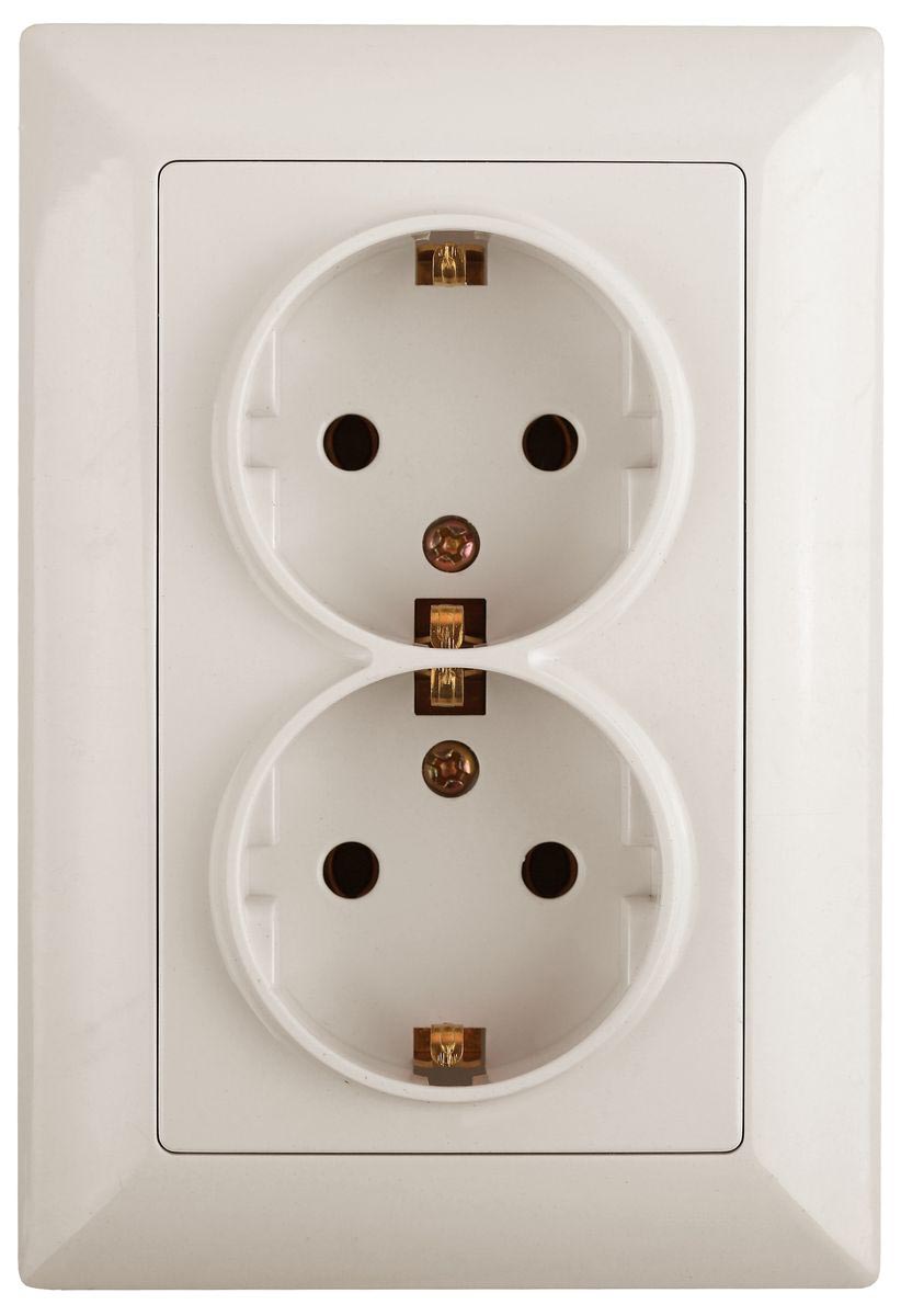 

Розетка двойная ЭРА Intro Solo Schuko 2X2P+E 16A 250V слоновая кость 4-205-02 Б0043334, 4-205-02 Solo слоновая кость