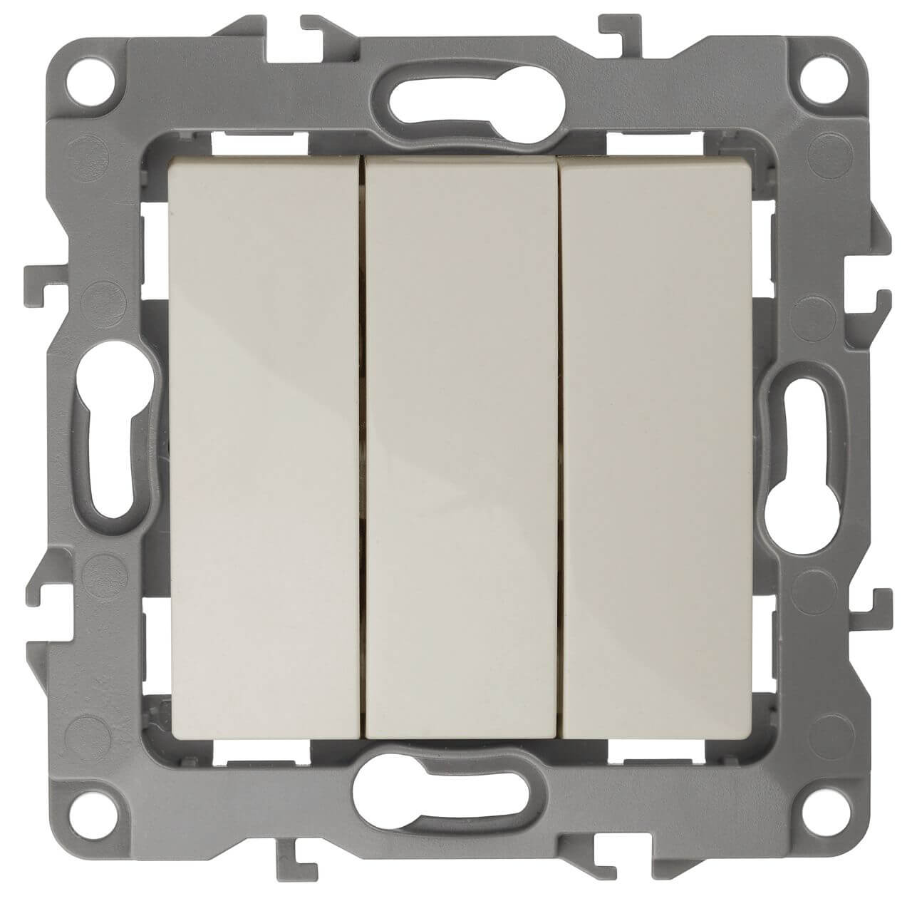 

Выключатель трехклавишный ЭРА 12 10AX 250V 12-1107-02 Б0014670, Слоновая кость, 12-1107-02 Эра12