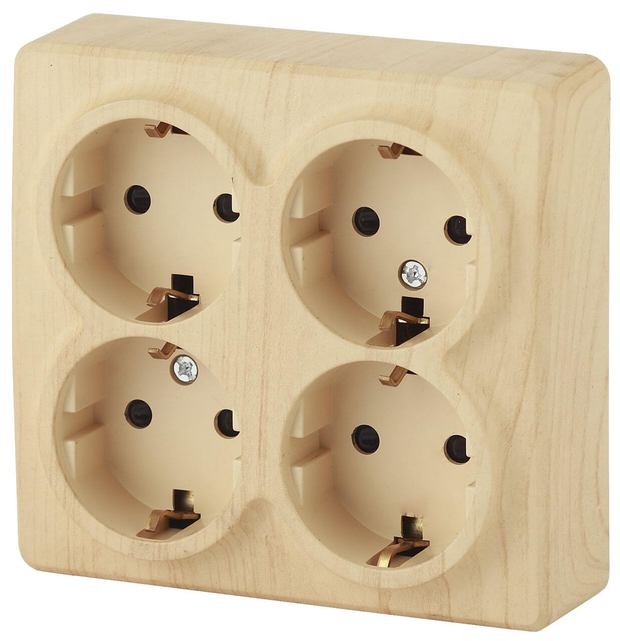 

Розетка ЭРА Эксперт 4х2P E со шторками Schuko 16A 250V 11-2211-11 Б0020711, Бежевый, 11-2211-11 Эксперт