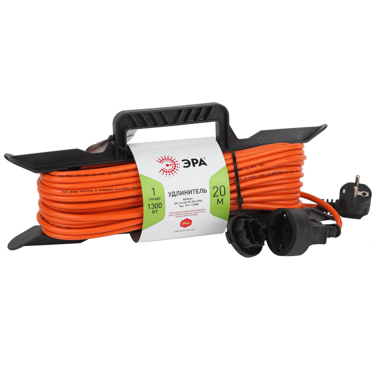 

Удлинитель силовой ЭРА UFx-1e-3x0.75-20m-IP44 Б0046826, Оранжевый, UFx-1e-3x0.75-20m-IP44 UFx