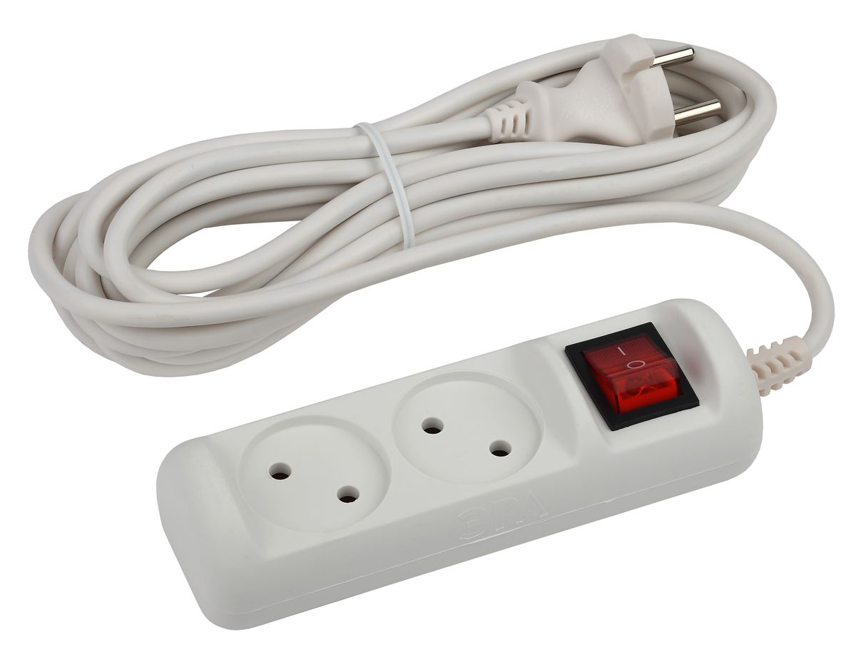

Удлинитель ЭРА 2гн 3м б/з U-2s-3m-2x1 Б0044047, Белый, U-2s-3m-2x1 U