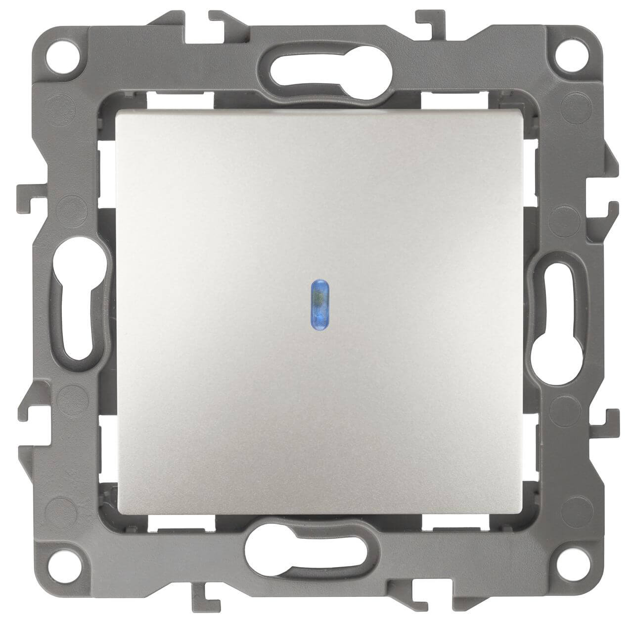 

Выключатель одноклавишный с подсветкой ЭРА 12 10AX 250V 12-1102-15 Б0019427, Перламутровый, 12-1102-15 Эра12