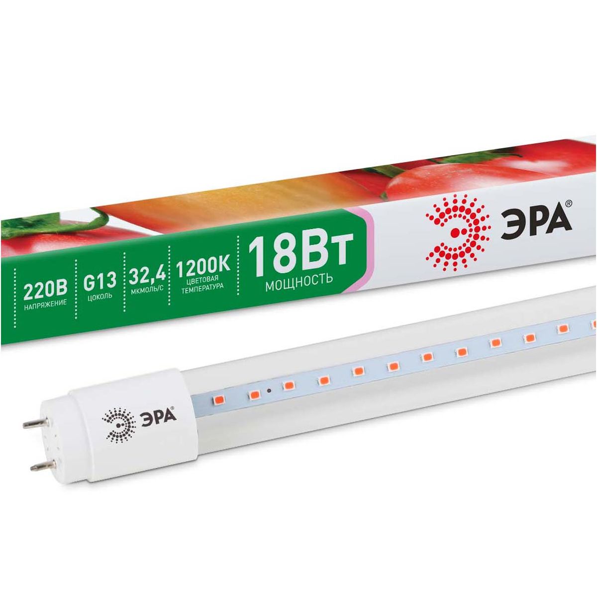 

Лампа светодиодная для растений ЭРА G13 18W 1200K прозрачная Fito-18W-RB-Т8-G13-NL Б0042990, Прозрачный, Fito-18W-RB-Т8-G13-NL Profi green light