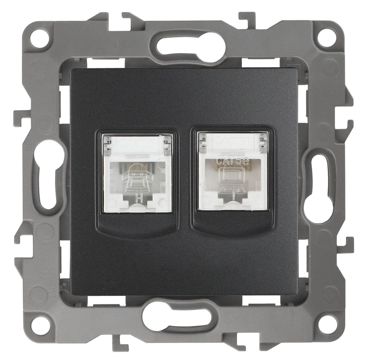 

Розетка комбинированная RJ45+RJ11 ЭРА 12 12-3109-05 Б0018252, Антрацит, 12-3109-05 Эра12