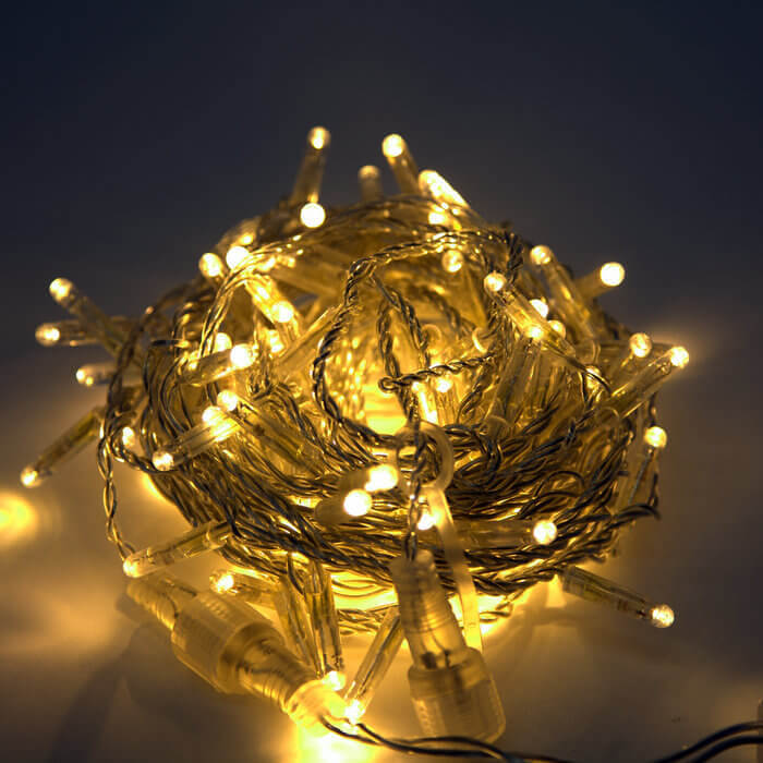 

Светодиодная гирлянда Нить 220V теплый белый без мерцания 05-1975 LED-BS100-10-220-WW-T-C