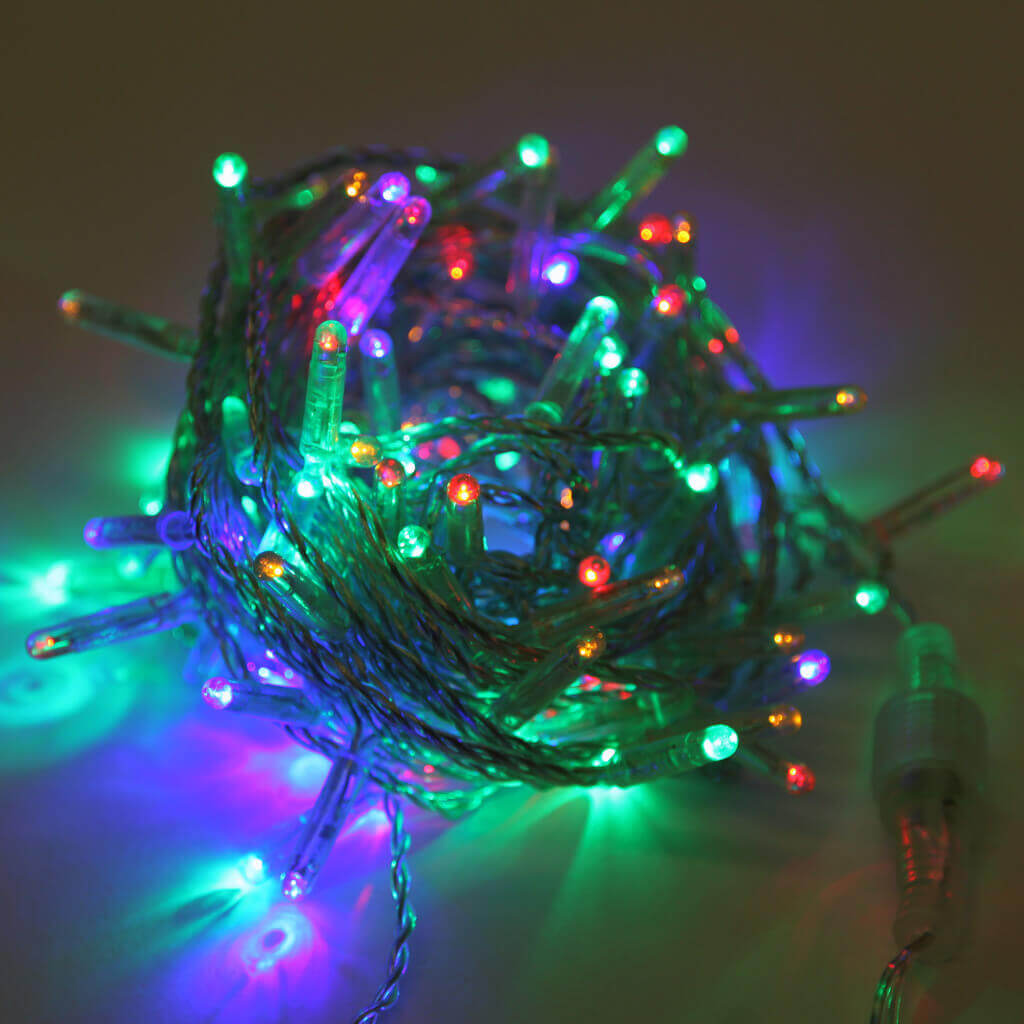 

Светодиодная гирлянда Нить 220V разноцветная без мерцания 05-1977 LED-BS100-10-220-RGB-T-C