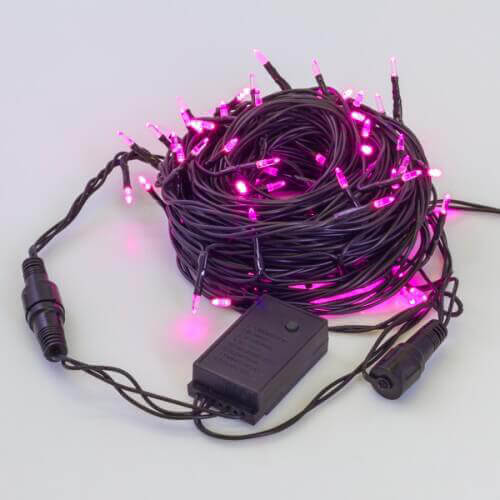 

Светодиодная гирлянда Нить 220V розовая с мерцанием 05-604 DL10028-E-P
