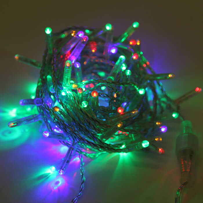 Светодиодная гирлянда Нить 10м 100LED разноцветная с мерцанием 05-1972 schreiber гирлянда светодиодная разноцветная 100 ламп 10м