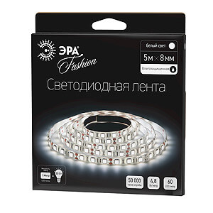 

Светодиодная влагозащищенная лента ЭРА 4,8W/m 60LED/m 3528SMD холодный белый 5M LS3528-60LED-IP65-W-5m