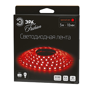 

Светодиодная лента ЭРА 14,4W/m 60LED/m 5050SMD красный 5M LS5050-60LED-IP20-R-5m