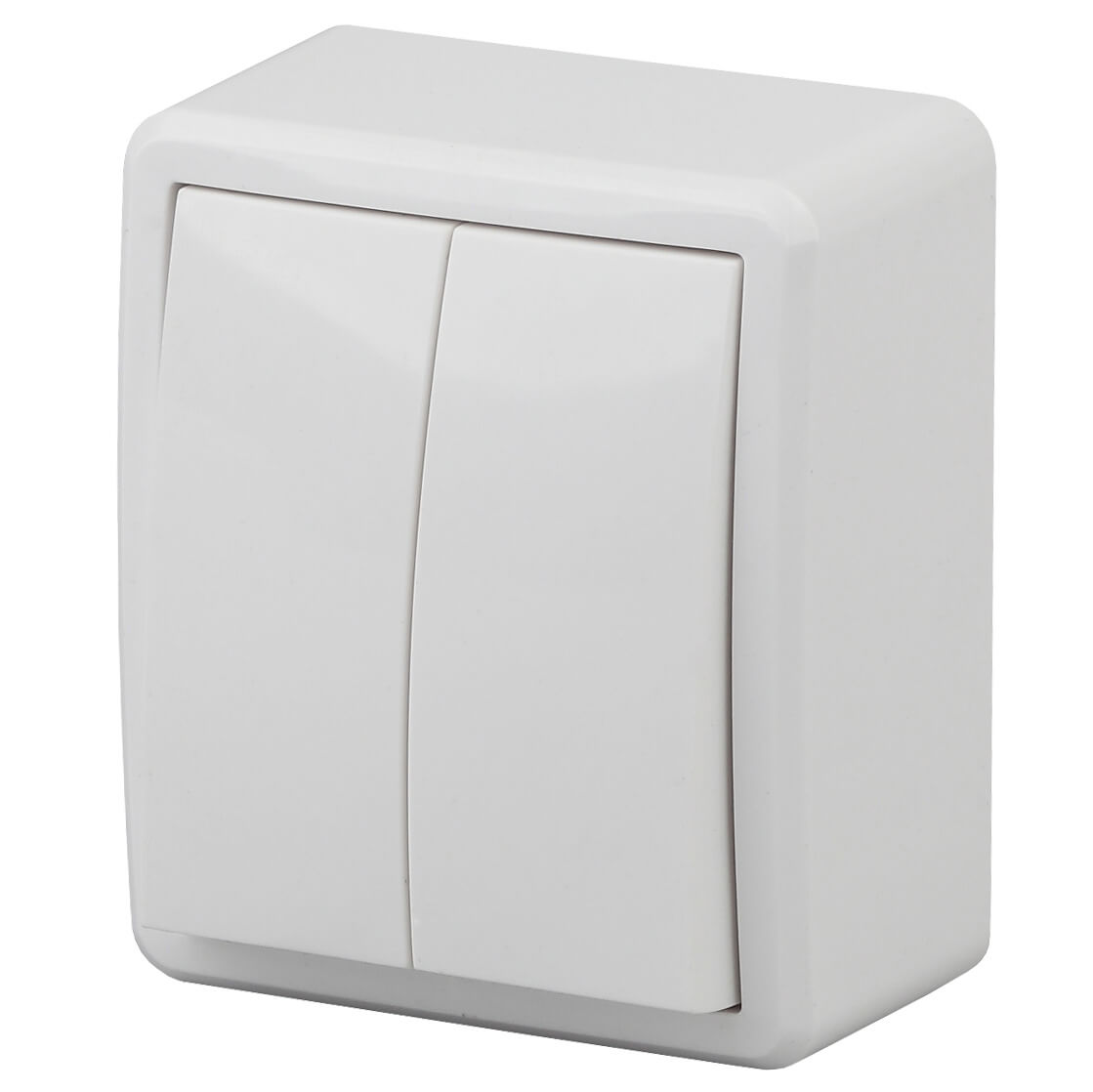 

Переключатель двухклавишный ЭРА Эксперт 10AX 250V Al Cu 11А-1204-01