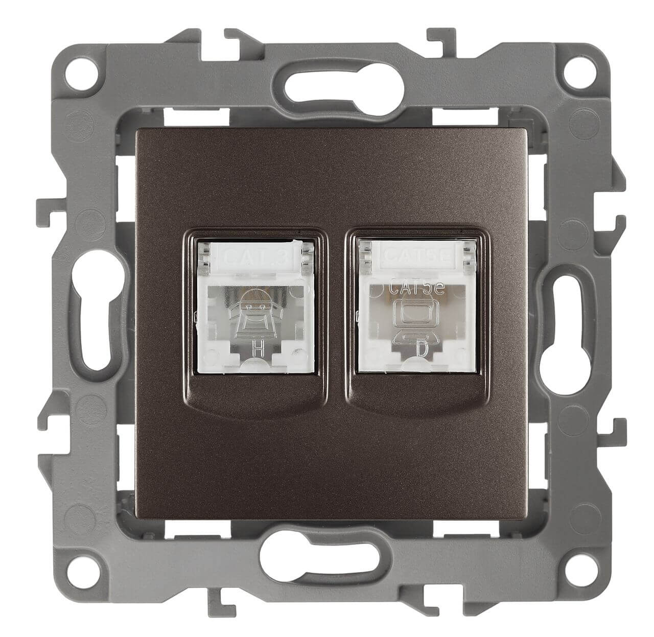 

Розетка комбинированная RJ45+RJ11 ЭРА 12 12-3109-13