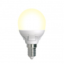 Лампа светодиодная диммируемая Uniel E14 7W 3000K матовая LED-G45 7W/3000K/E14/FR/DIM PLP01WH UL-00004302