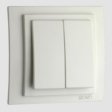 Выключатель Mono Electric Despina/ Larissa двухклавишный белый 500-001925-102