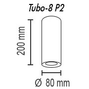 Потолочный светильник TopDecor Tubo8 P2 11 1