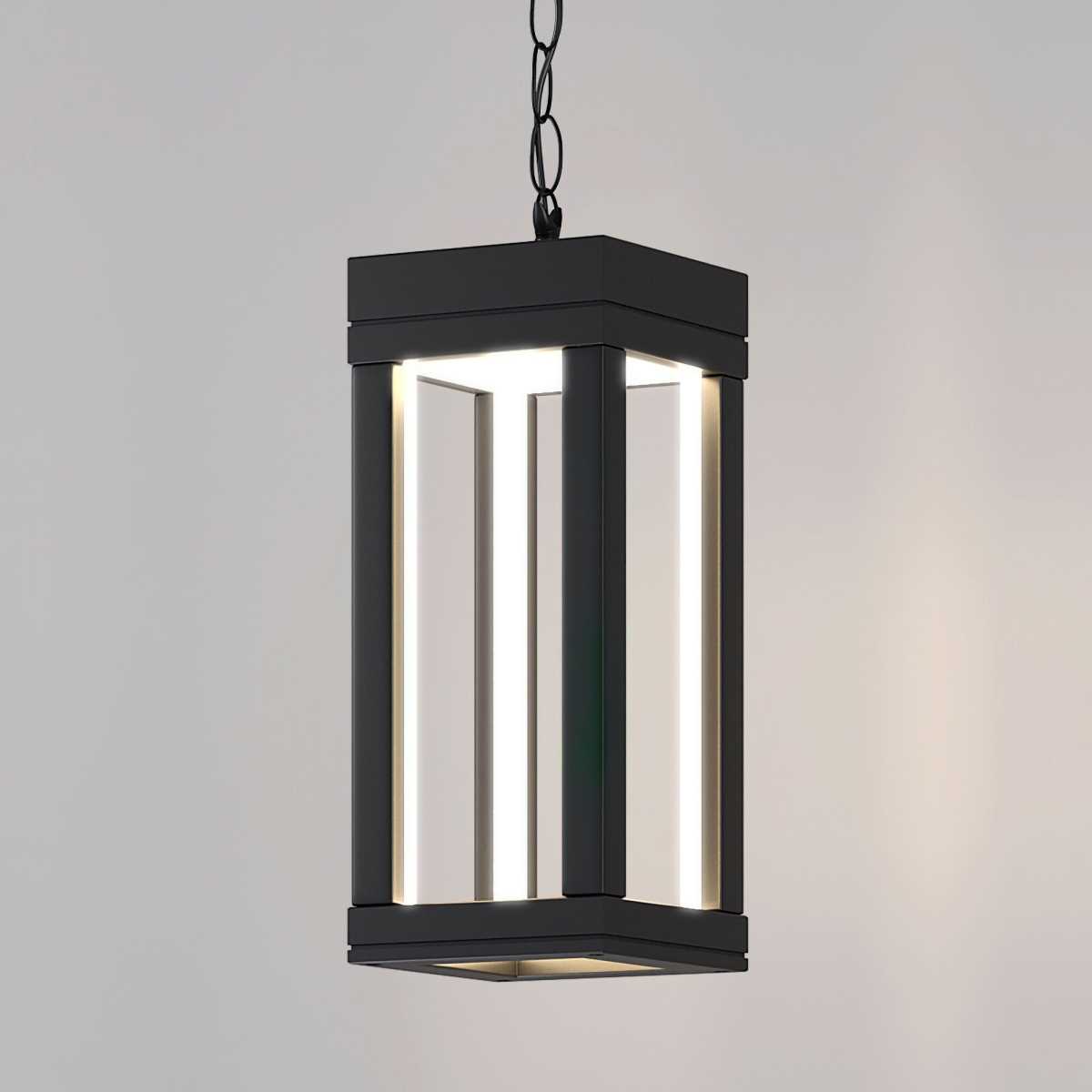 Уличный подвесной светодиодный светильник Elektrostandard Frame 1528 Techno Led черный a051857