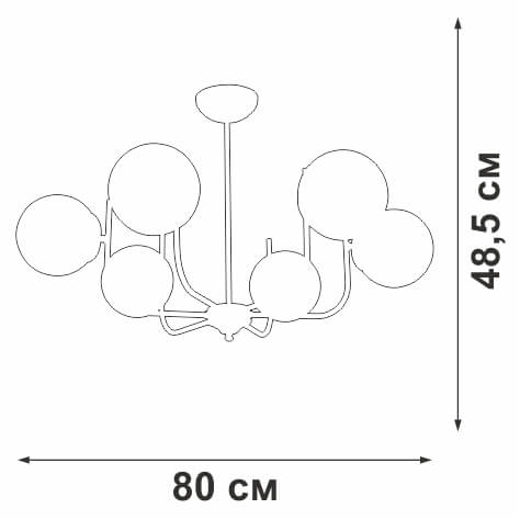 Потолочная люстра Vitaluce V3957-8/6PL изображение 4 Потолочная люстра Vitaluce V3957-8/6PL Фото № 4