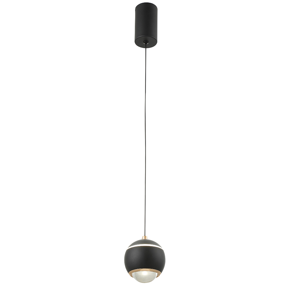 Подвесной светодиодный светильник Crystal Lux Caro SP Led Black ⚡ ...