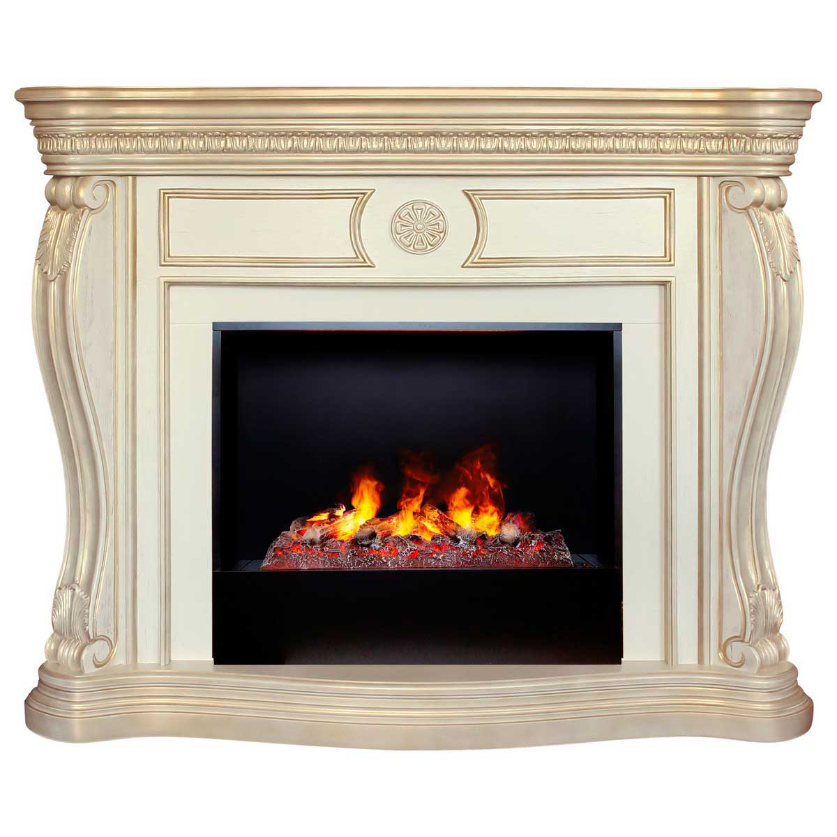 Электрокамин Realflame Barcelona 33 WT с очагом 3D Cassette 630 338120 ...