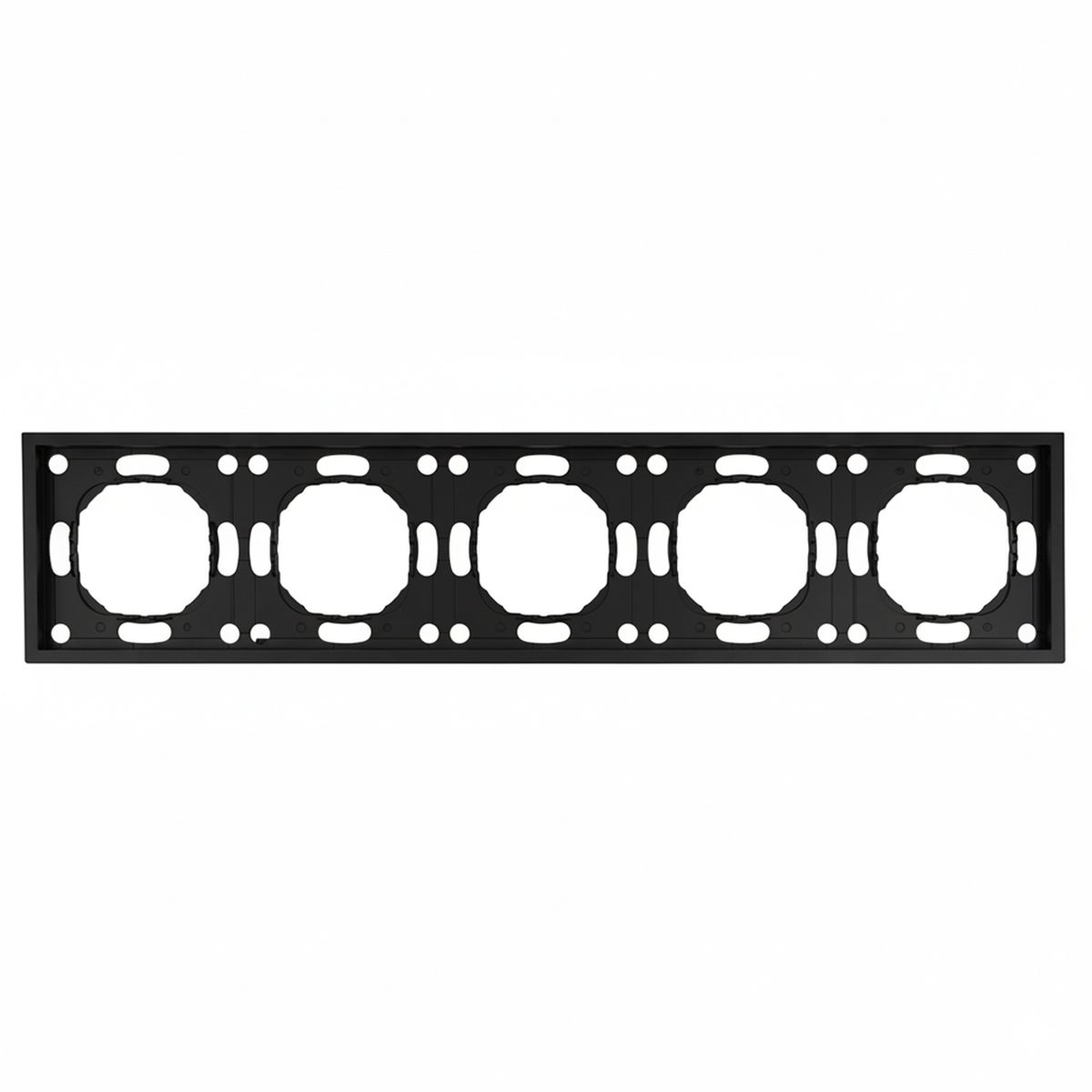 Рамка STEKKER, PFR00-5005-05 5-местная, серия Эмили, черный уголь, soft touch 49862