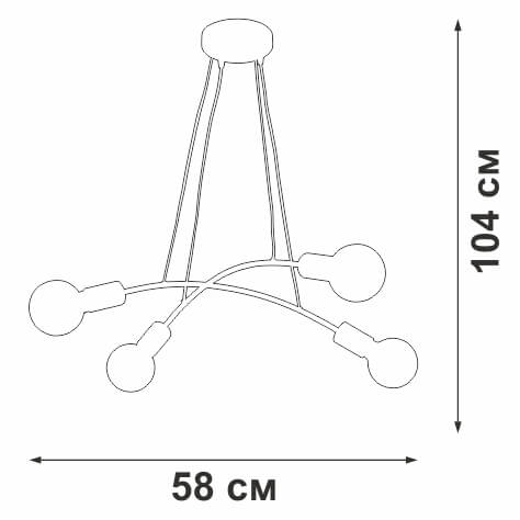 Подвесная люстра Vitaluce V4989-1/4S изображение 4 Подвесная люстра Vitaluce V4989-1/4S Фото № 4