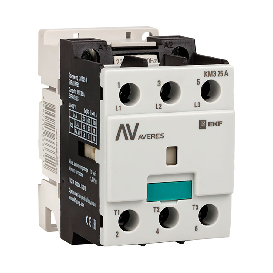 Контактор КМЭ 25А 230В АС EKF AVERES ctr-s-25-00-230-av ⚡ - купить с ...