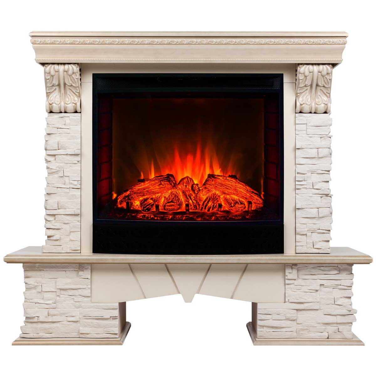 Электрокамин Realflame Rockland Lux 25/25,5 WT с очагом Evrika 25,5 ...