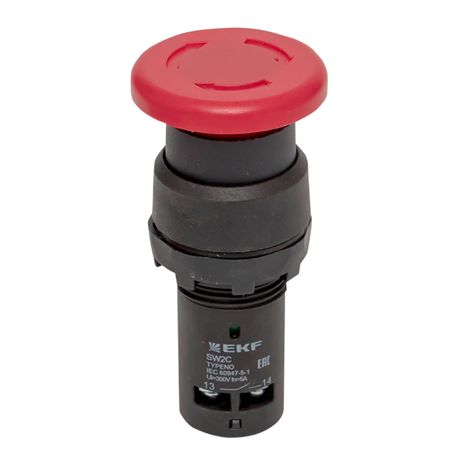 Кнопка SW2C-11MZ поворотная красная NO NC Грибок EKF PROxima sw2c-mz-r ...