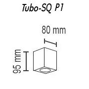 Потолочный светильник TopDecor Tubo8 SQ P1 30 1