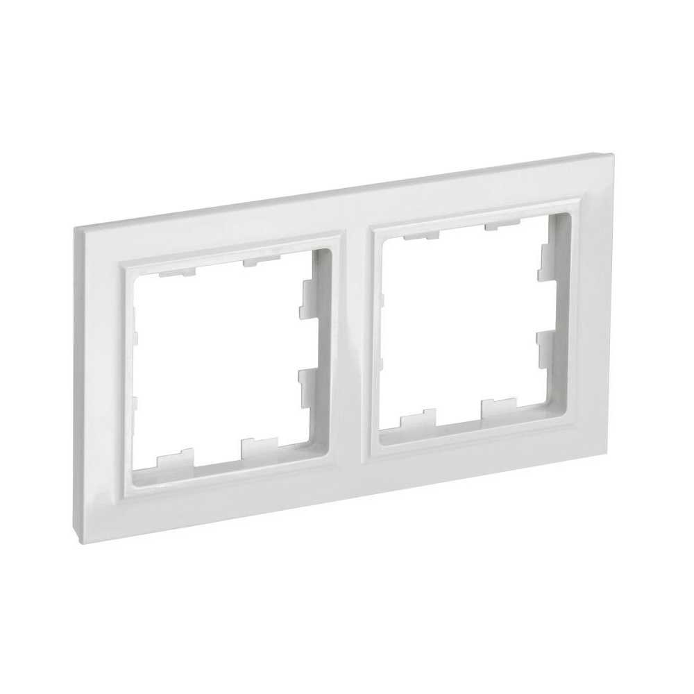 Рамка 2-постовая IEK Brite белая BR-M22-K01 ⚡ - купить с доставкой по ...