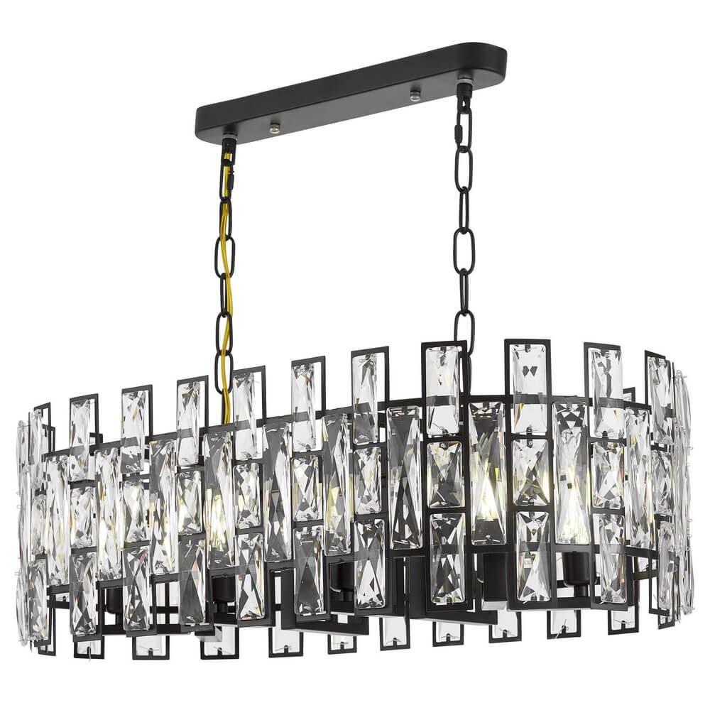 Подвесная люстра Lumina Deco Florina LDP 7041-700-PR BK ⚡ — купить с ...